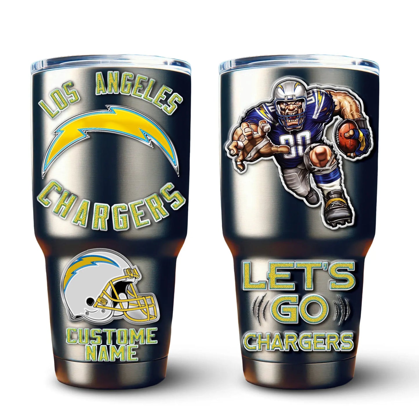 Los Angeles Chargers | PREMIUM TUMBLER TD - HuddleStyle.com - Image 3