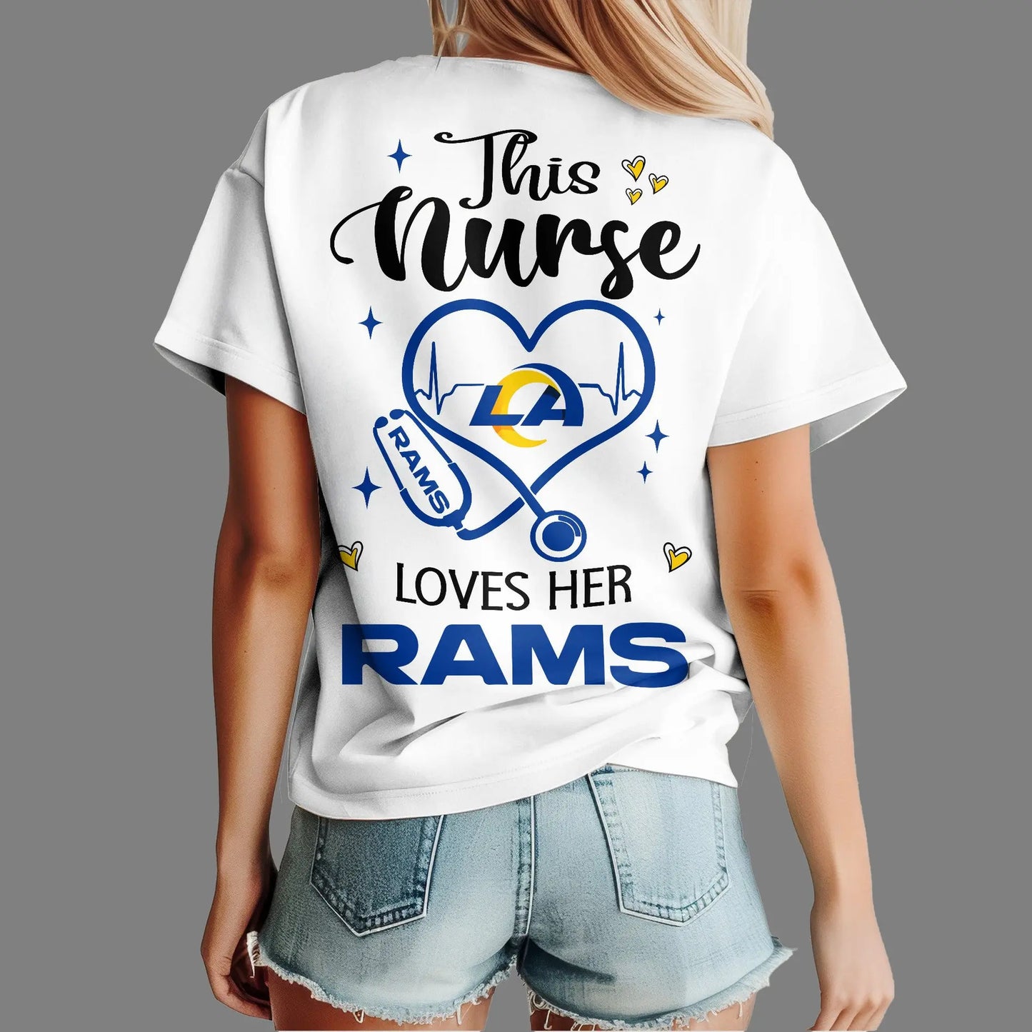 Los Angeles Rams | Premium Nurse Appreciation Month Women’s Shirt NY - HuddleStyle.com - Image 3