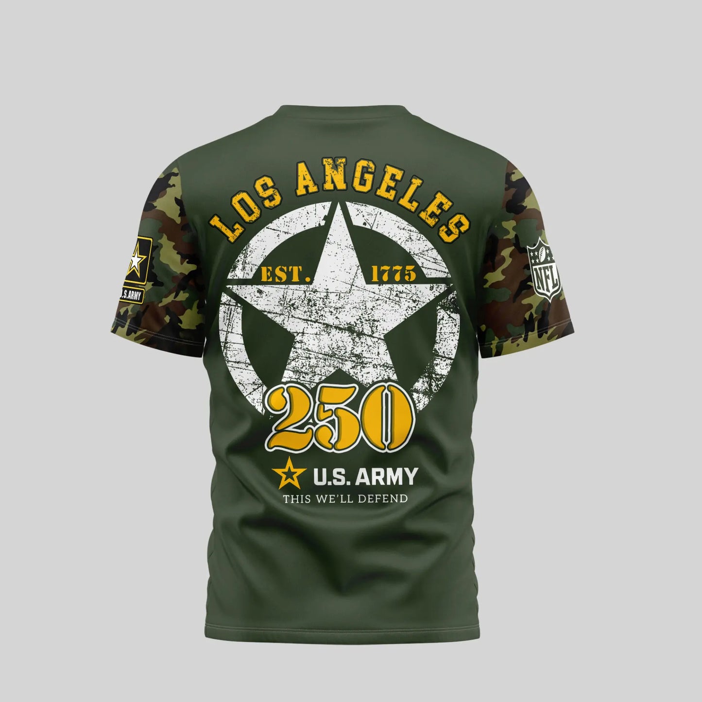Los Angeles Rams | Premium U.S.Army 3D Shirt TD - HuddleStyle.com - Image 3