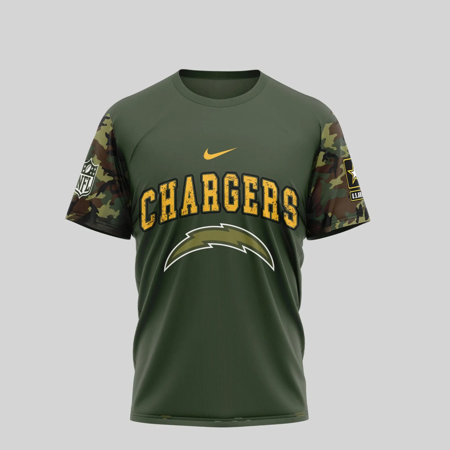 Los Angeles Chargers | Premium U.S.Army 3D Shirt TD - HuddleStyle.com - Image 3