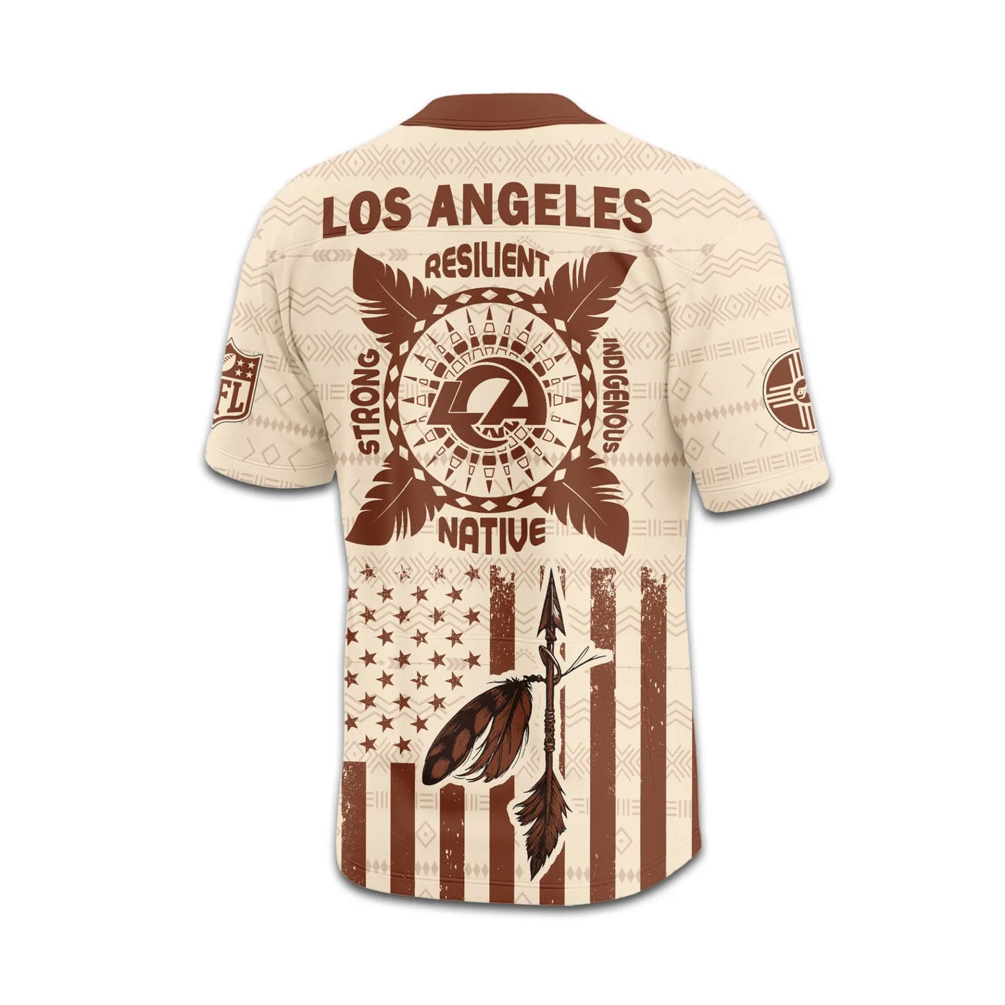 Los Angeles Rams | Premium Native American Jersey TD - HuddleStyle.com - Image 3