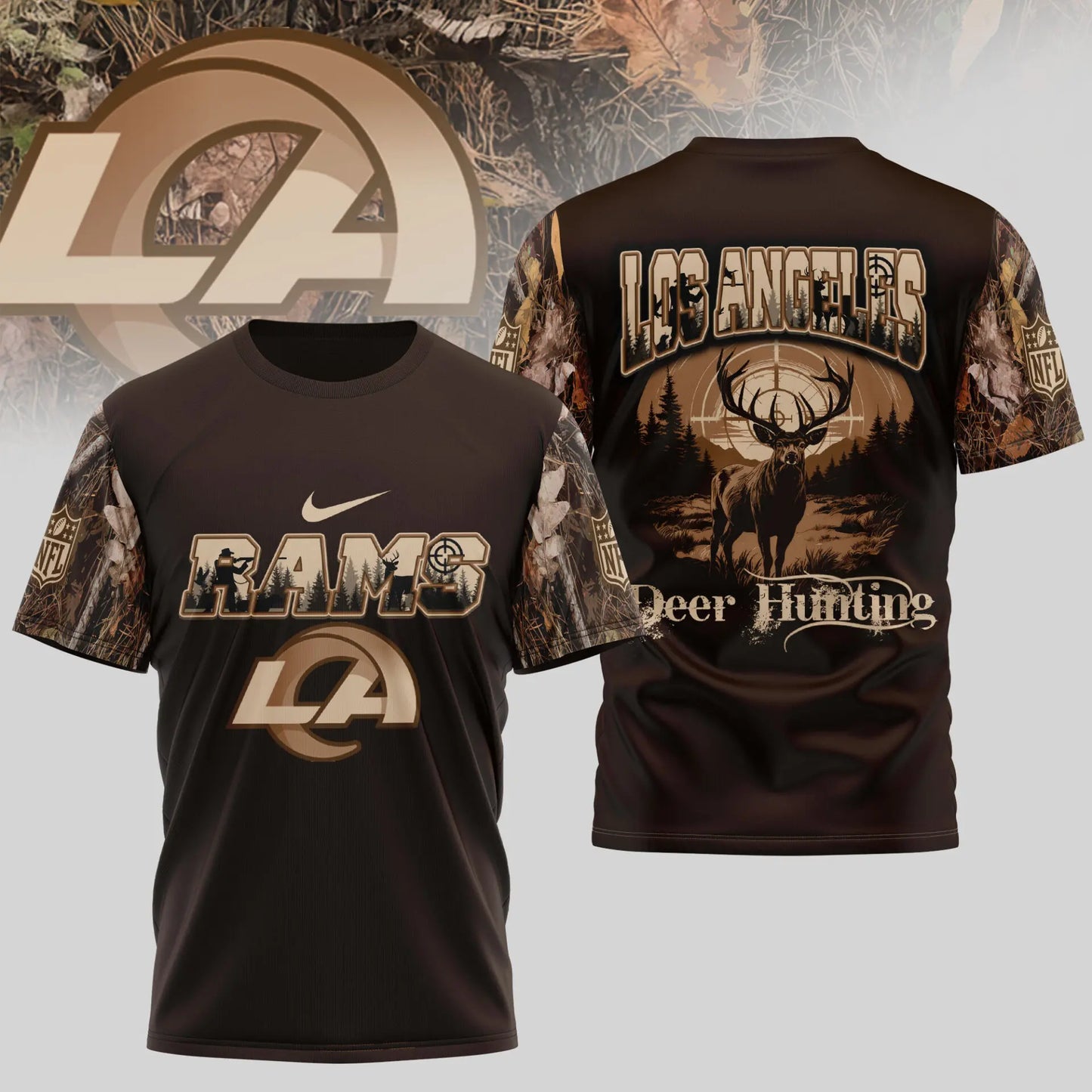 Los Angeles Rams | Premium NFL Deer Hunting 3D Shirt TD - HuddleStyle.com - Image 2