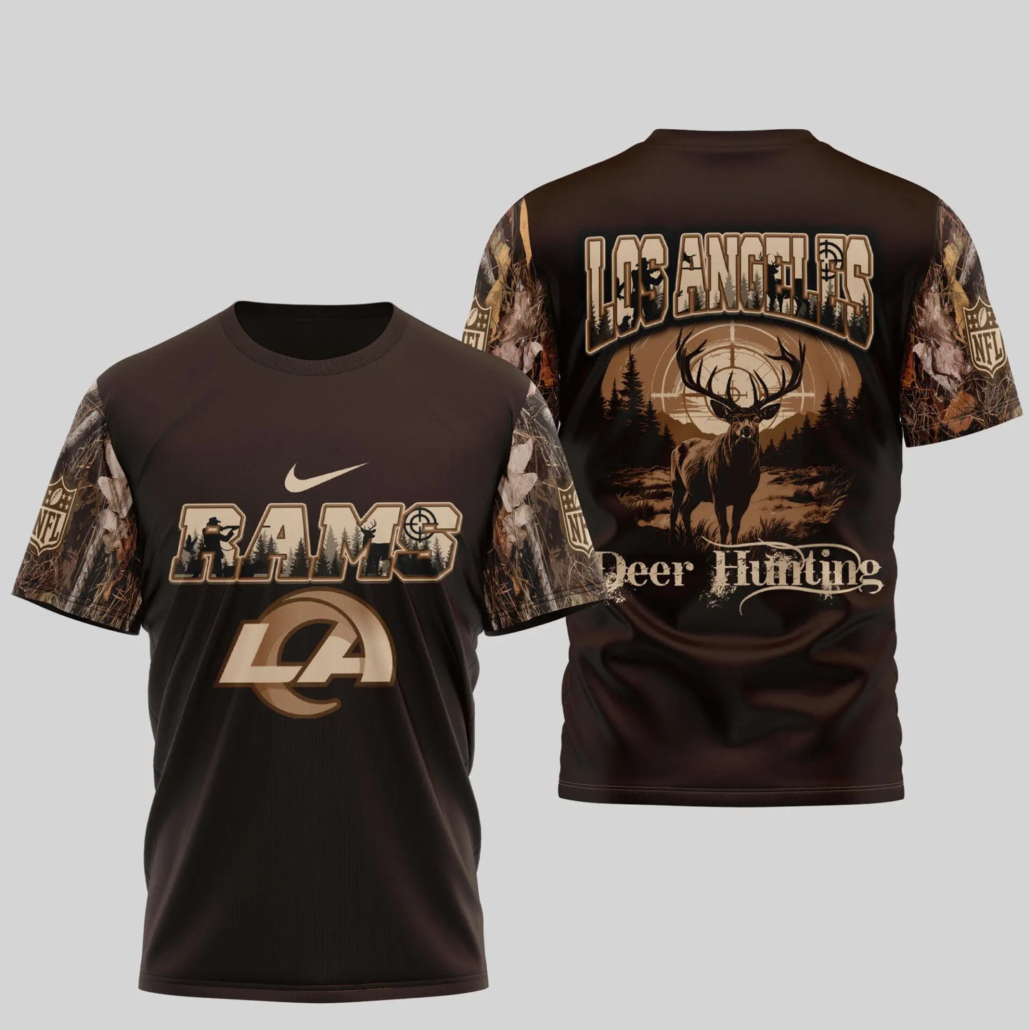 Los Angeles Rams | Premium NFL Deer Hunting 3D Shirt TD - HuddleStyle.com - Image 3