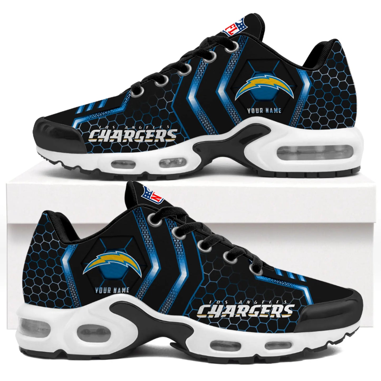 Los Angeles Chargers | NFL Personalized Air Max Shoes Exclusive Edition TD200925 - HuddleStyle.com - Image 2