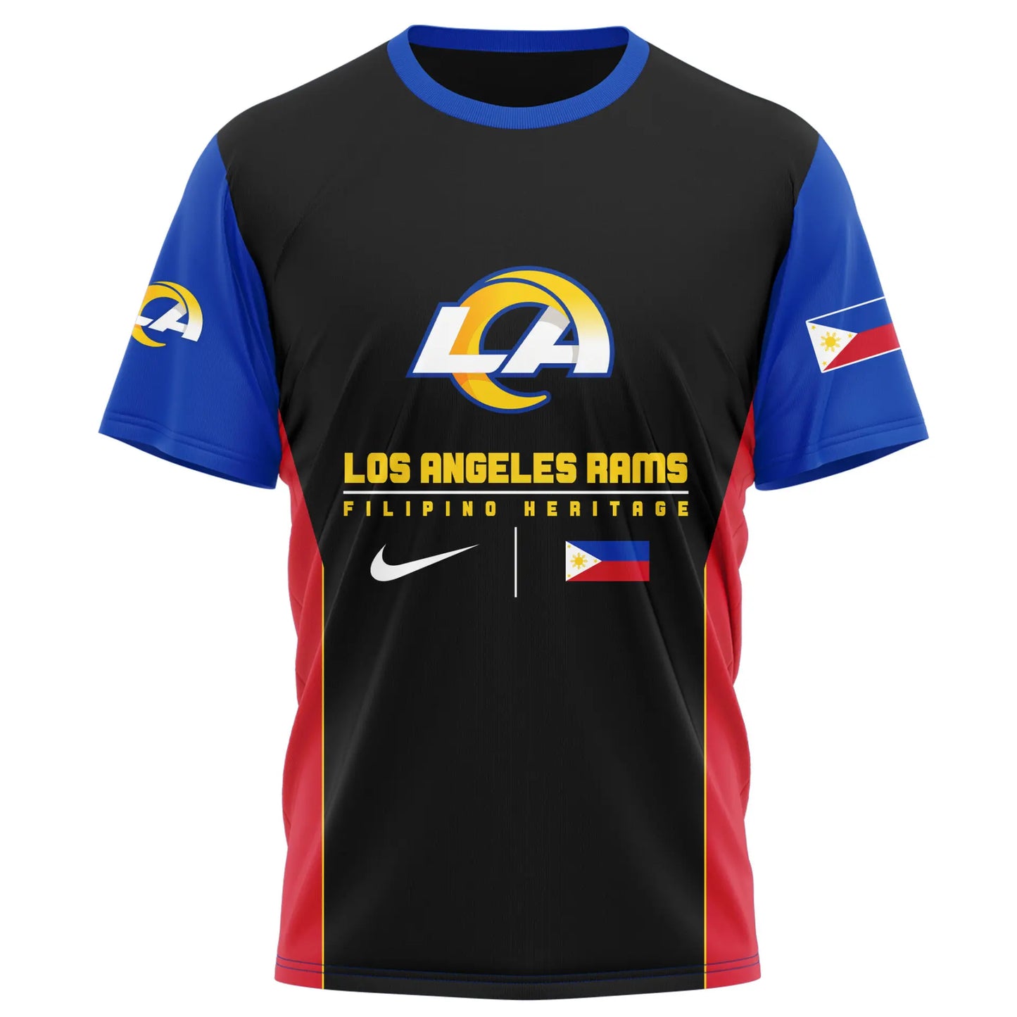 Los Angeles Rams | Premium NFL Filipino Heritage Celebration 3D Shirt HI - HuddleStyle.com - Image 2