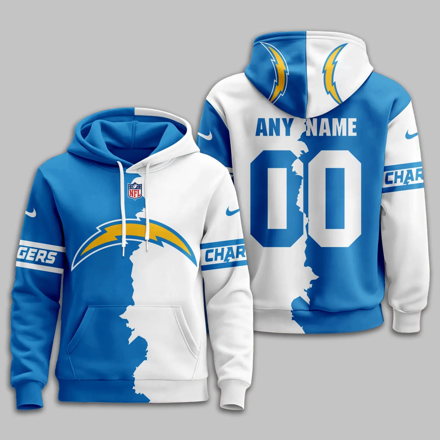 Los Angeles Chargers | Premium Victory Split Hoodie TD - HuddleStyle.com - Image 2