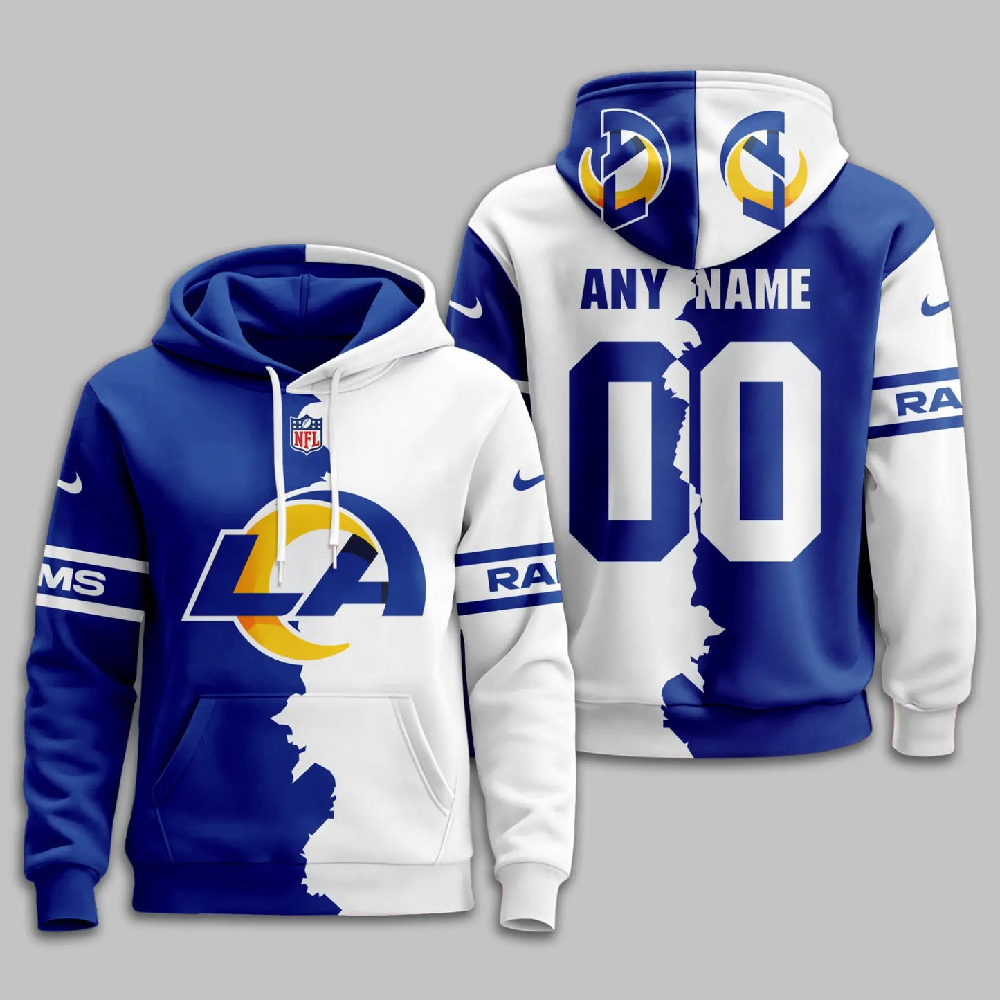 Los Angeles Rams | Premium Victory Split Hoodie TD - HuddleStyle.com - Image 2
