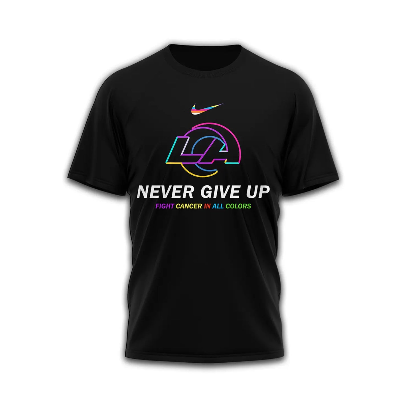 Los Angeles Rams | Premium Fight Cancer In All Colors 3D Shirt TD - HuddleStyle.com - Image 3