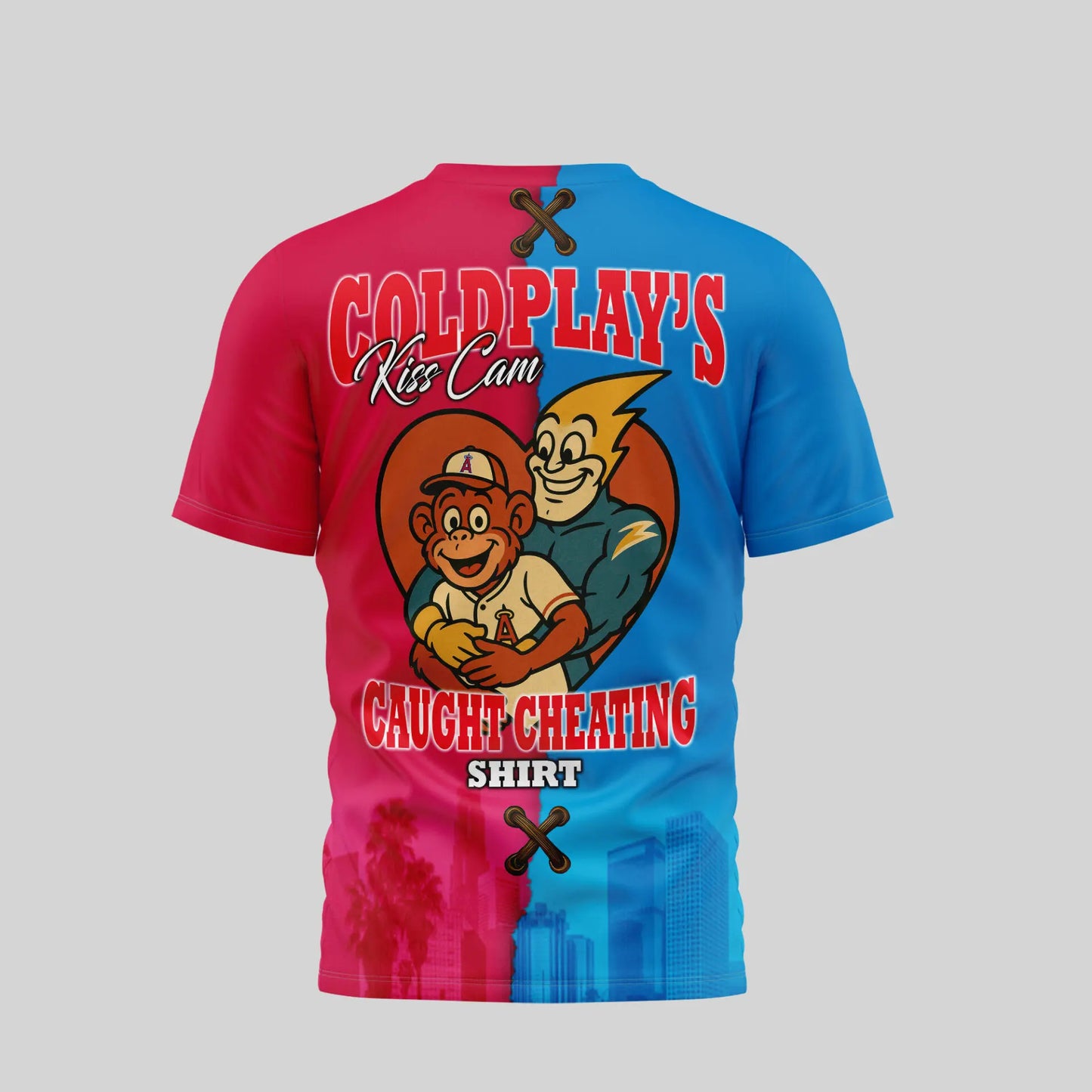 Los Angeles Chargers - Los Angeles Angels | Kiss Cam Caught Cheating 3D Shirt TD - HuddleStyle.com - Image 4
