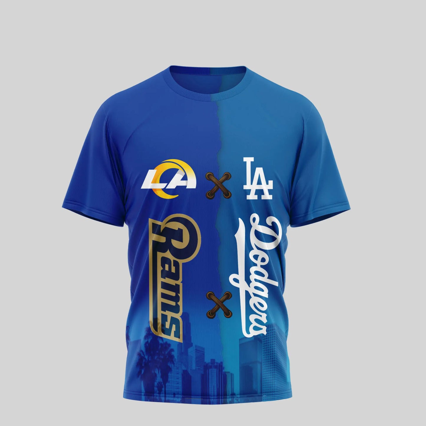 Los Angeles Rams - Los Angeles Dodgers | Kiss Cam Caught Cheating 3D Shirt TD - HuddleStyle.com - Image 2