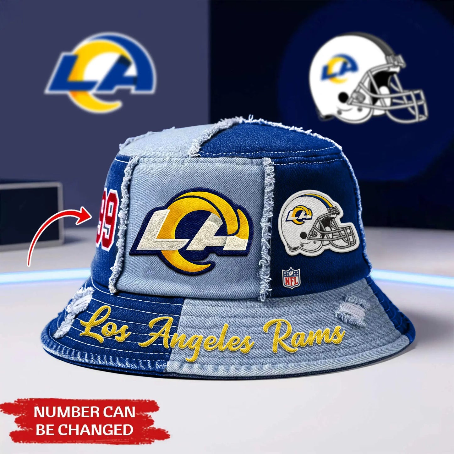 Los Angeles Rams | Premium Bucket Hat TD - HuddleStyle.com - Main