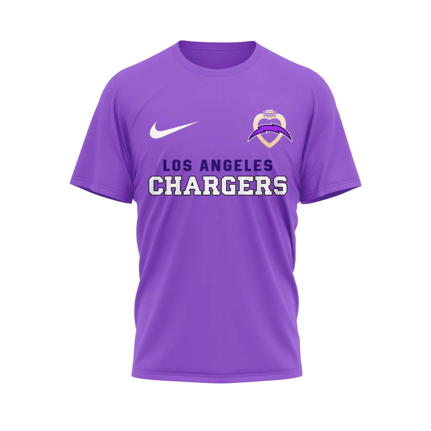 Los Angeles Chargers | Premium NFL Premium National Purple Heart Day 3D Shirt HI - HuddleStyle.com - Main
