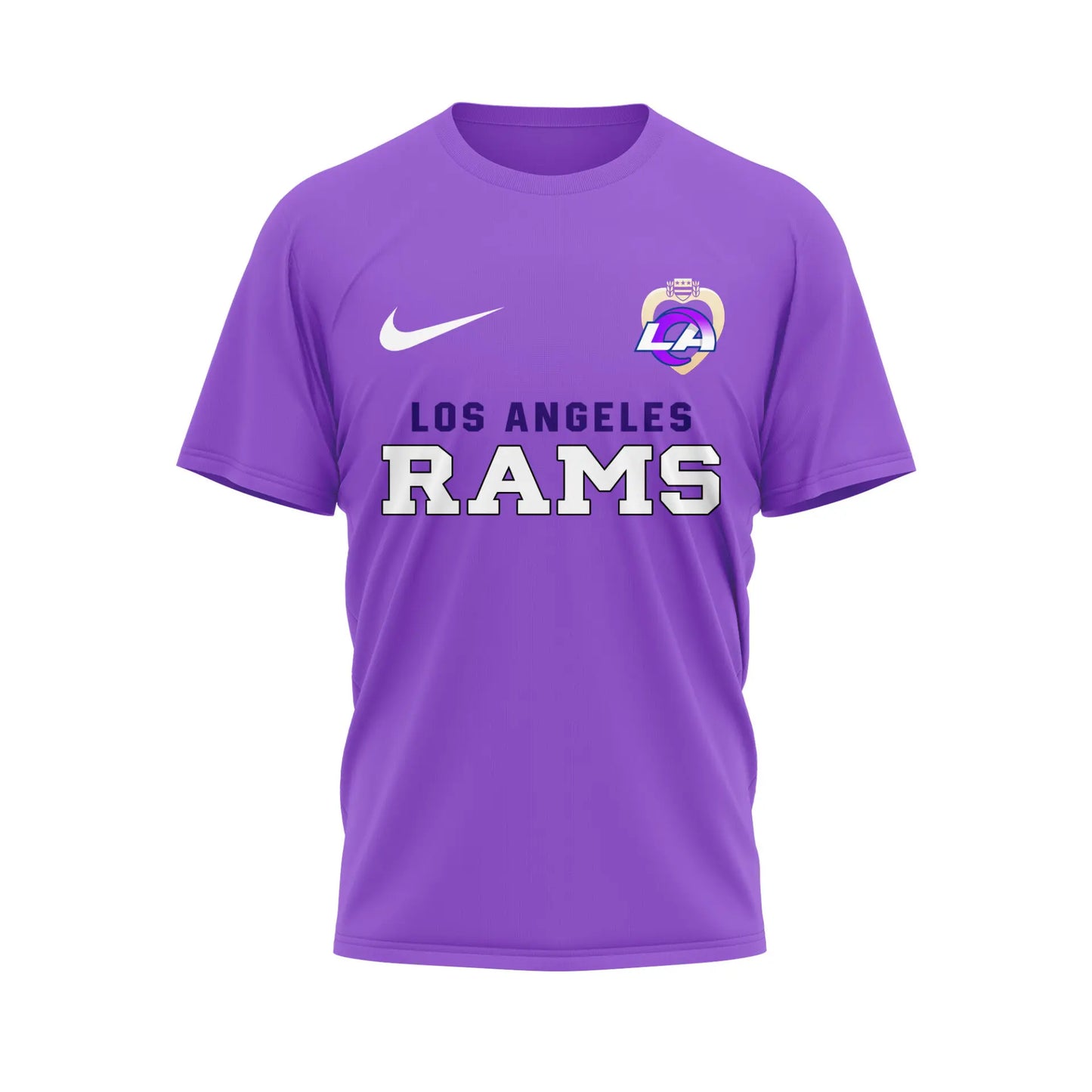 Los Angeles Rams | Premium NFL Premium National Purple Heart Day 3D Shirt HI - HuddleStyle.com - Image 2