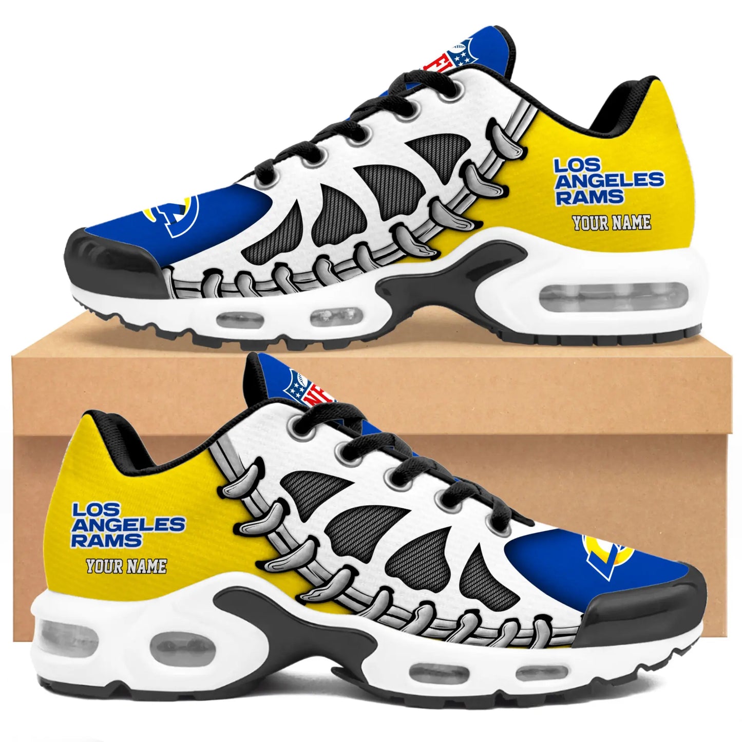Los Angeles Rams | Premium NFL Custom Air Max Shoes for Fans NY - HuddleStyle.com - Image 4