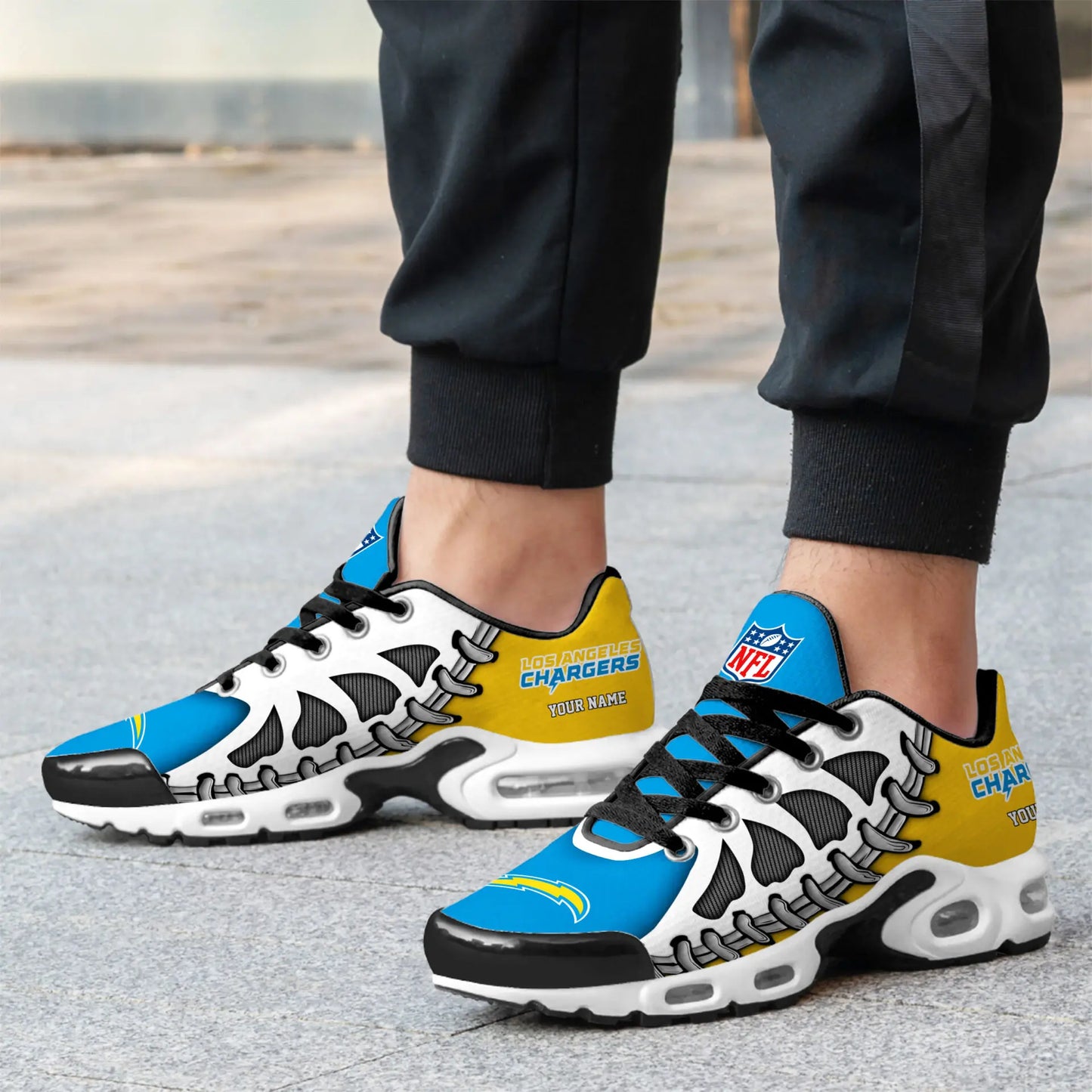 Los Angeles Chargers | Premium NFL Custom Air Max Shoes for Fans NY - HuddleStyle.com - Image 3