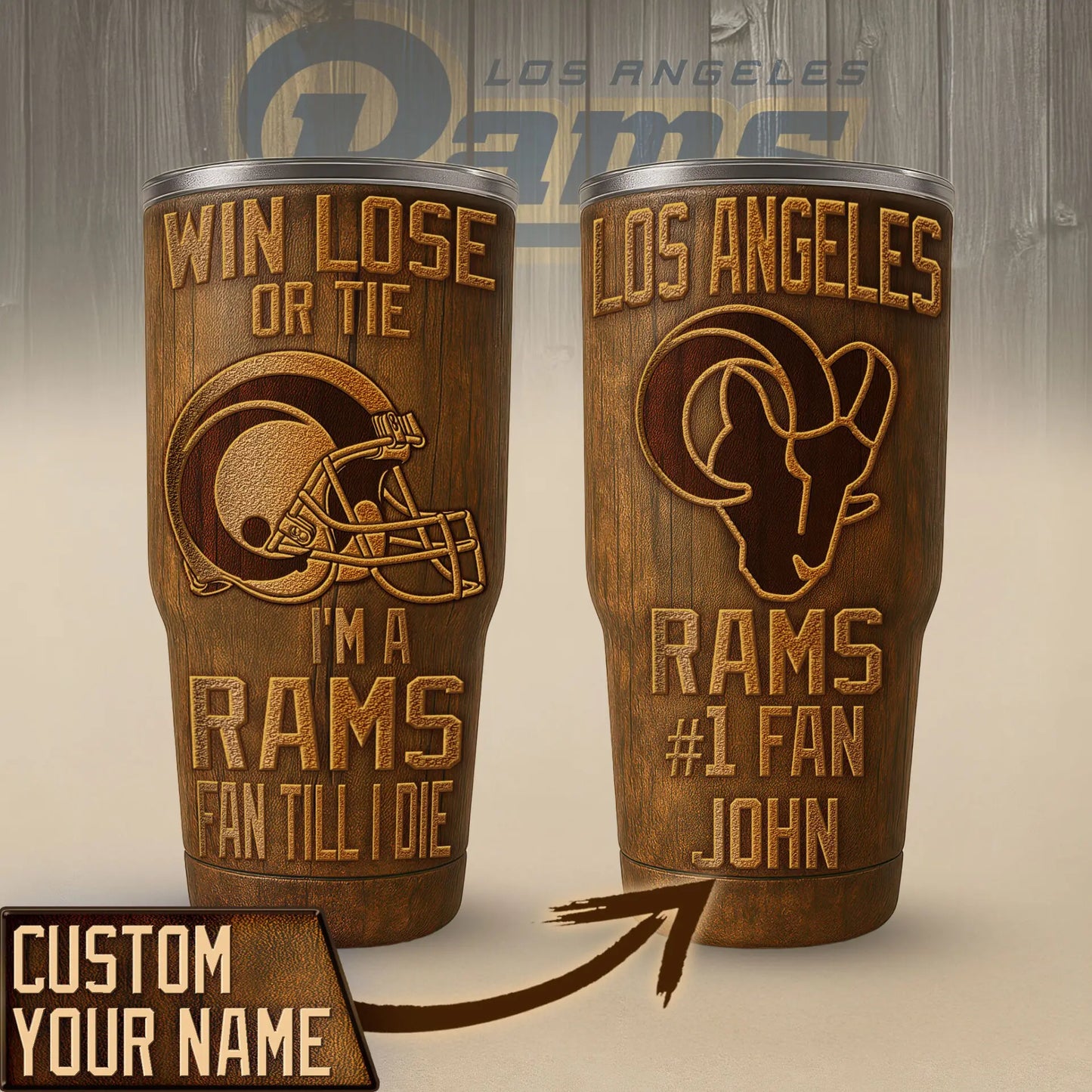 Los Angeles Rams | PREMIUM TUMBLER TD - HuddleStyle.com - Main