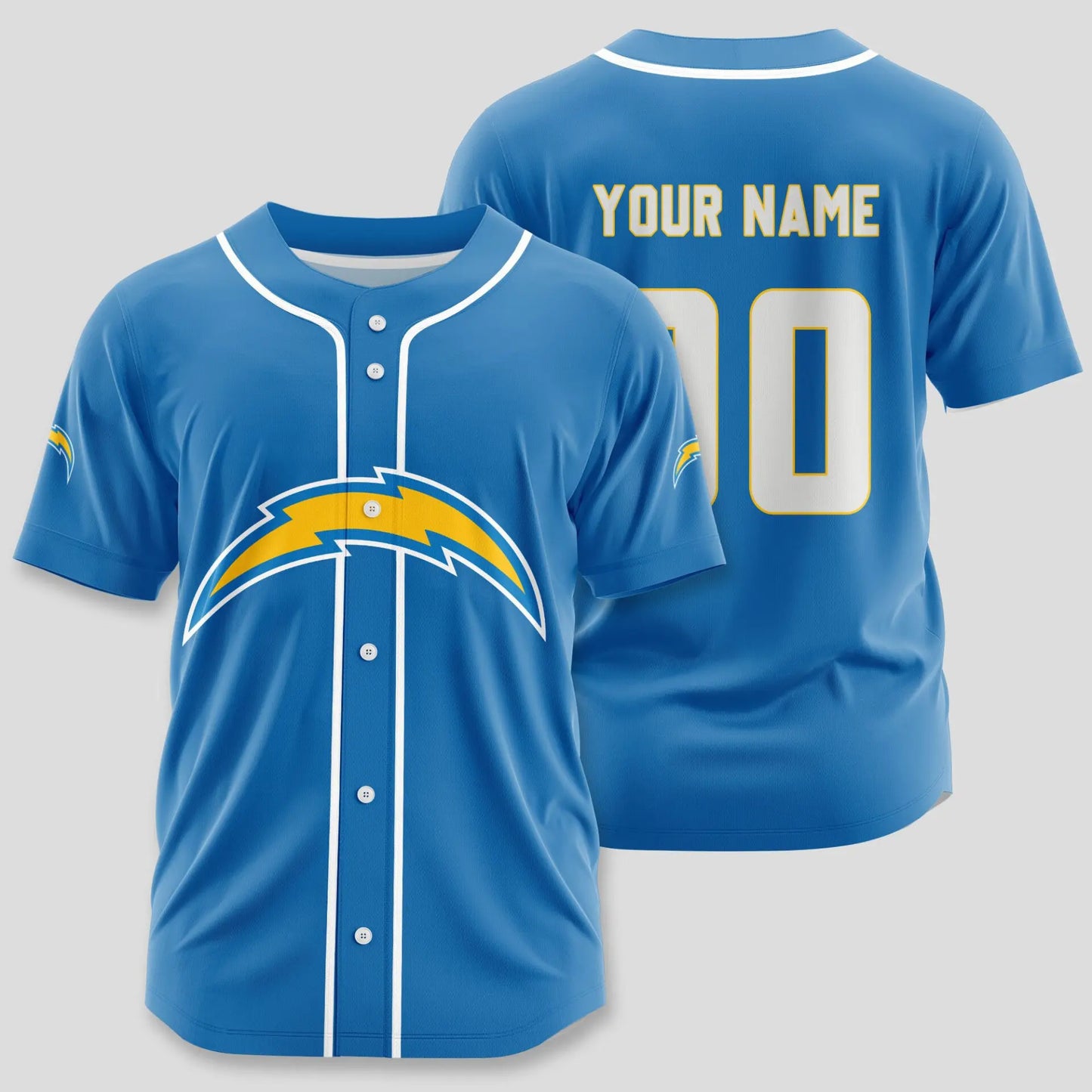 Los Angeles Chargers | Classic Baseball Jersey - Customize Your Name & Number, Your Style! - HuddleStyle.com - Image 2