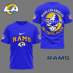 Los Angeles Rams | Premium Grateful Game Day 3D Shirt NY - HuddleStyle.com - Image 2