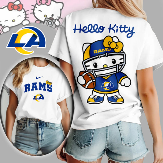 Los Angeles Rams | Premium NFL Hello Kitty 3D Shirt TD - HuddleStyle.com - Main