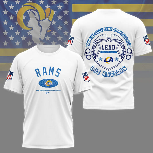 Los Angeles Rams | Premium Law Appreciation Month 3D Shirt NY - HuddleStyle.com - Main