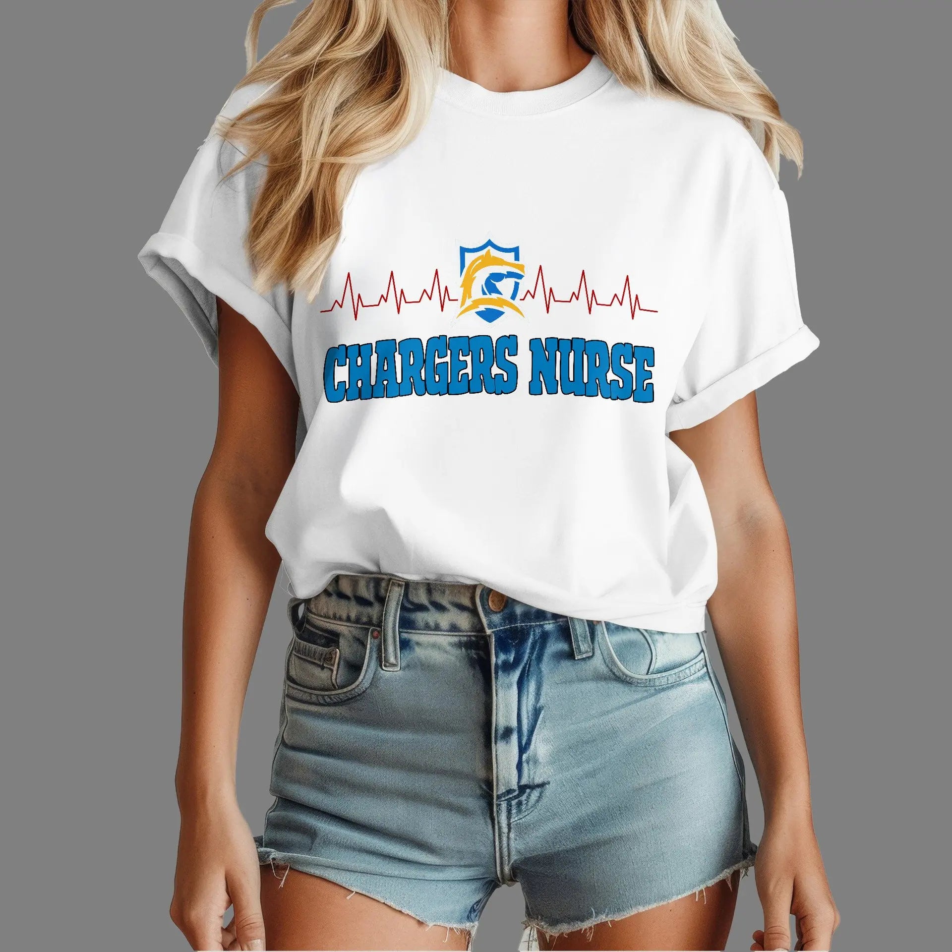 Los Angeles Chargers | Premium Nurse Appreciation Month Womenâ€™s Shirt NY - HuddleStyle.com - Image 3