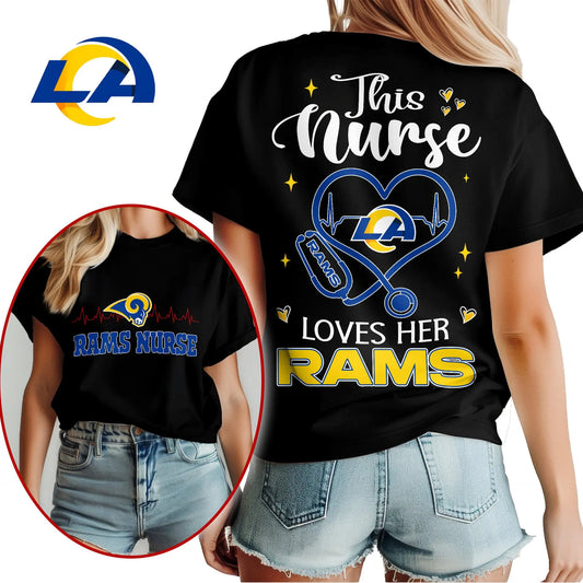 Los Angeles Rams | Premium Nurse Appreciation Month Womenâ€™s Shirt NY - HuddleStyle.com - Main