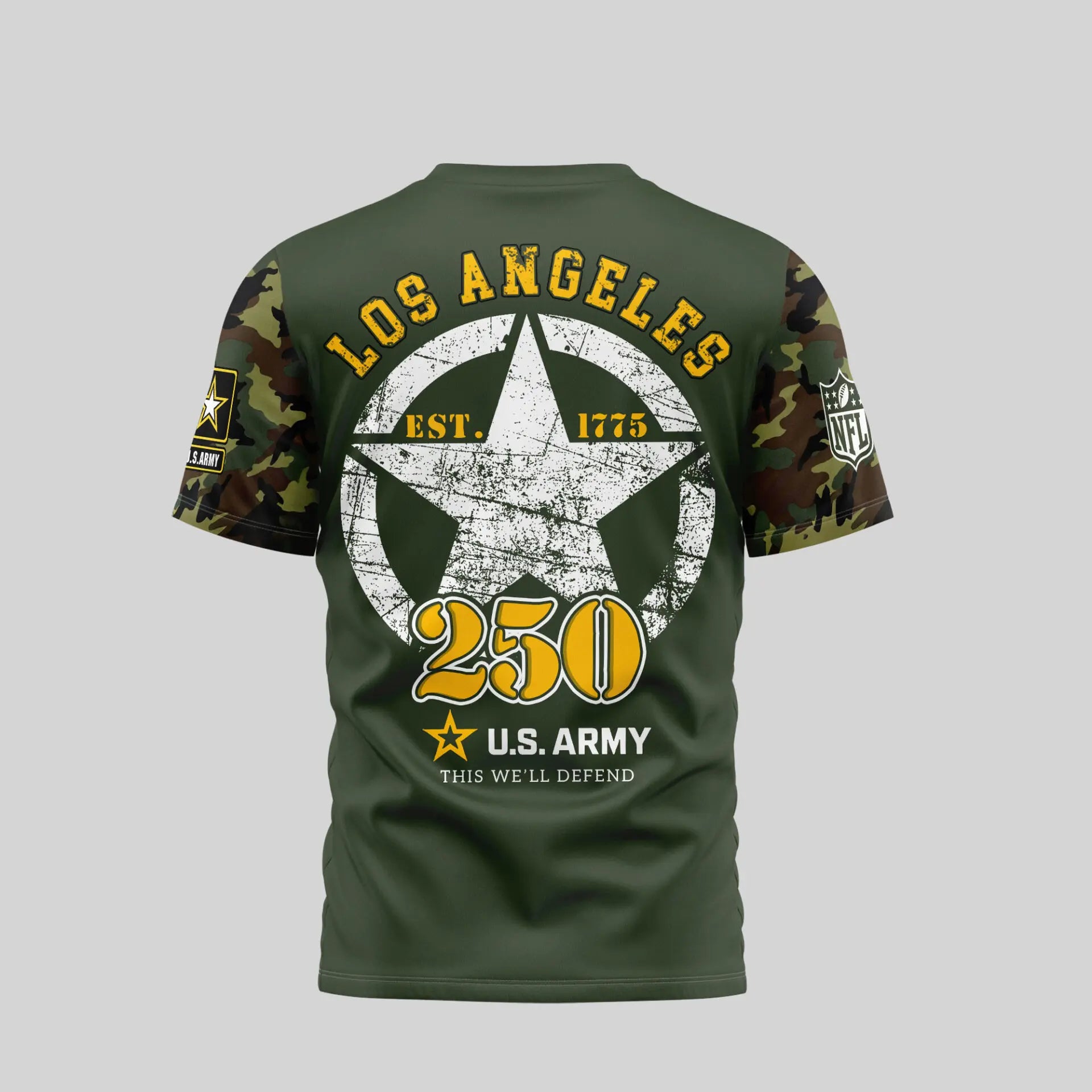 Los Angeles Rams | Premium U.S.Army 3D Shirt TD - HuddleStyle.com - Image 3