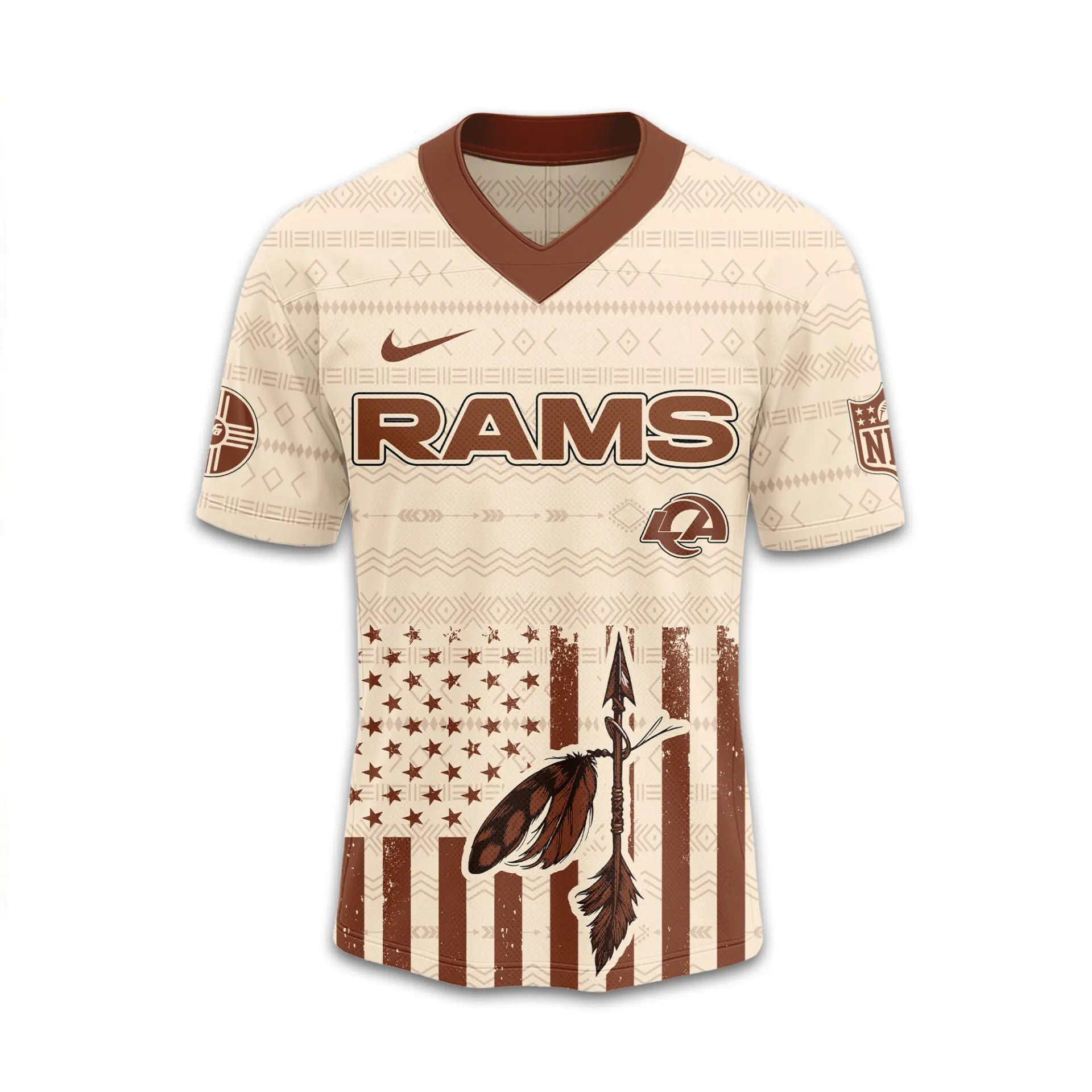 Los Angeles Rams | Premium Native American Jersey TD - HuddleStyle.com - Image 2