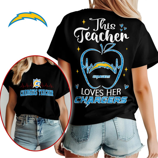 Los Angeles Chargers | Premium Teacher Appreciation Month Women Shirt NY - HuddleStyle.com - Main