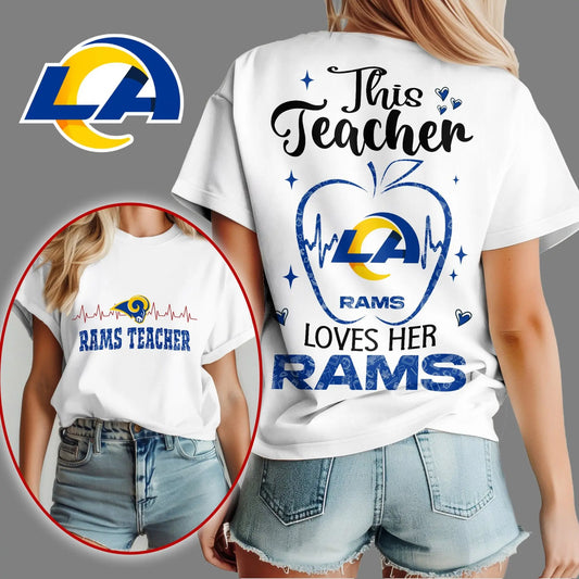 Los Angeles Rams | Premium Teacher Appreciation Month Women Shirt NY - HuddleStyle.com - Main