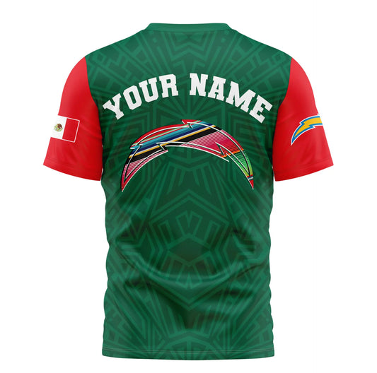 Los Angeles Chargers | Premium NFL Mexican Heritage Celebration 3D Shirt HI - HuddleStyle.com - Main