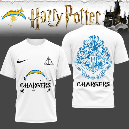 Los Angeles Chargers | Premium NFL x Harry Potter 3D Shirt HI - HuddleStyle.com - Main