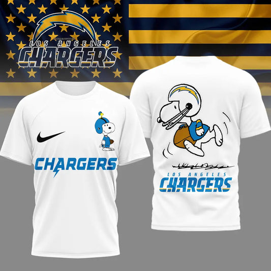 Los Angeles Chargers | Premium NFL x Peanuts 3D Shirt HI - HuddleStyle.com - Main