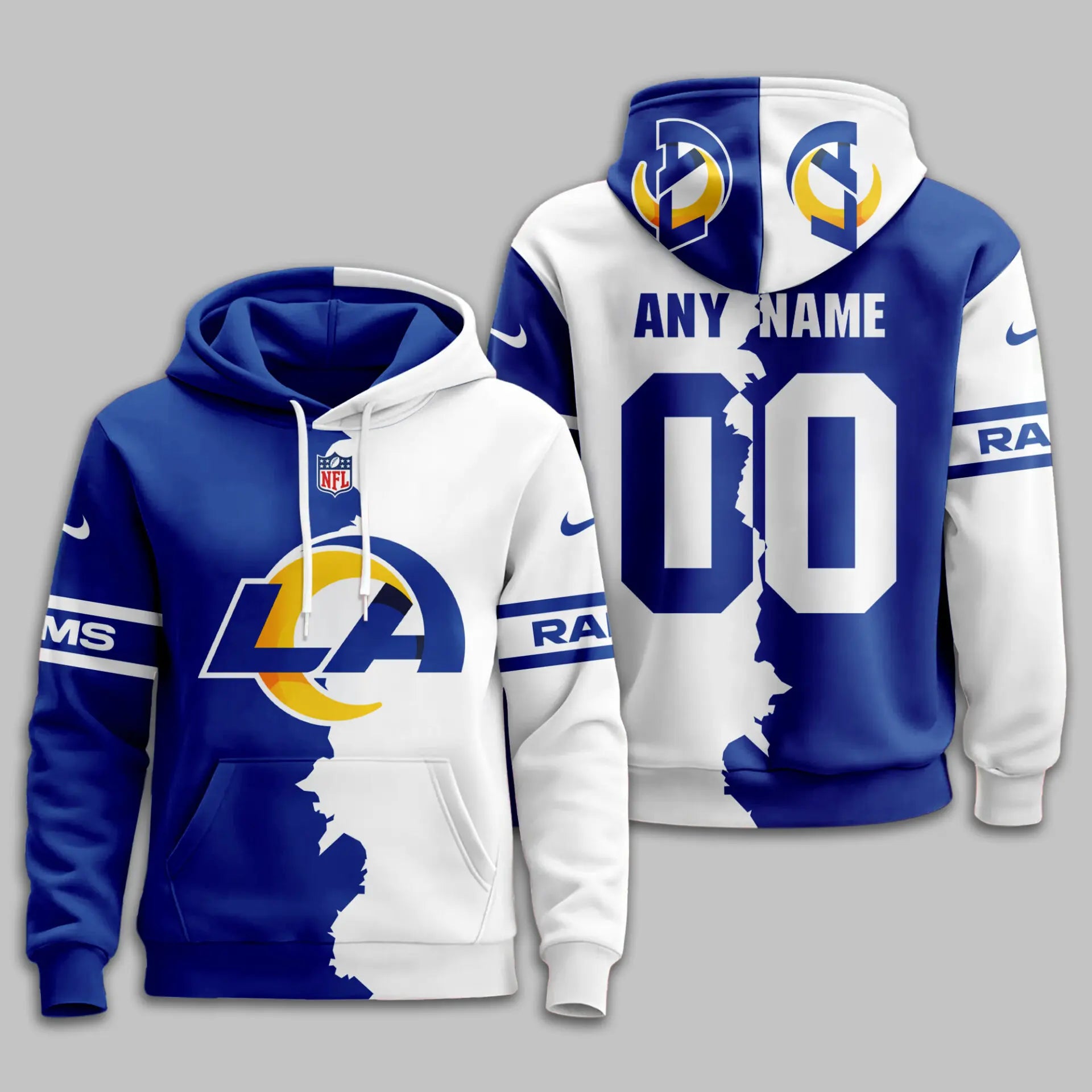 Los Angeles Rams | Premium Victory Split Hoodie TD - HuddleStyle.com - Image 2