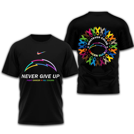 Los Angeles Chargers | Premium Fight Cancer In All Colors 3D Shirt TD - HuddleStyle.com - Main