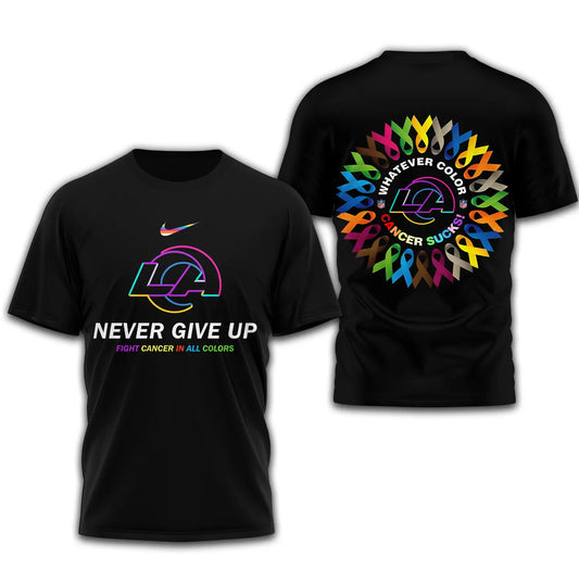 Los Angeles Rams | Premium Fight Cancer In All Colors 3D Shirt TD - HuddleStyle.com - Main