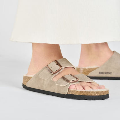 Birkenstock Shearling Two-Strap Sandal - Arizona