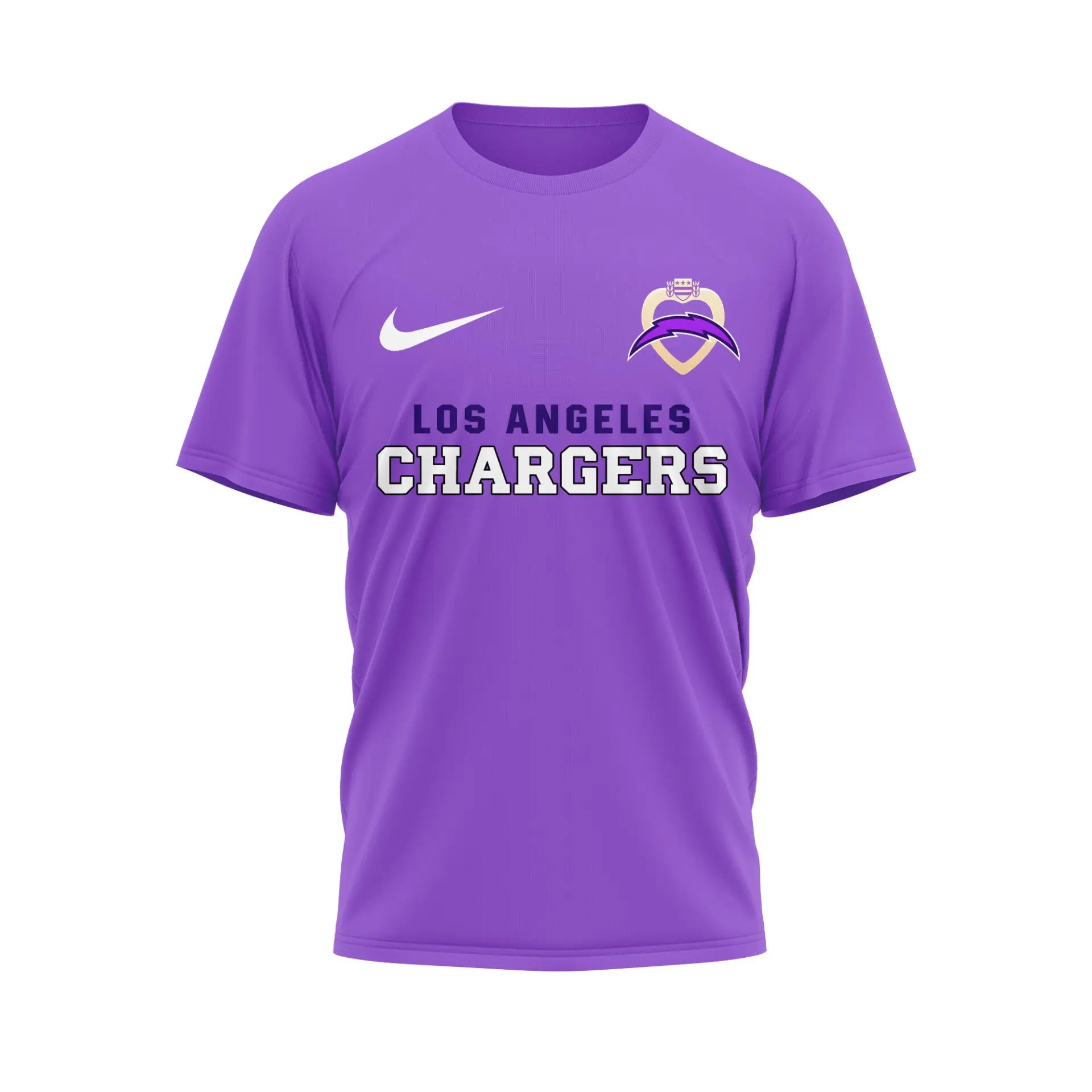 Los Angeles Chargers | Premium NFL Premium National Purple Heart Day 3D Shirt HI - HuddleStyle.com - Main