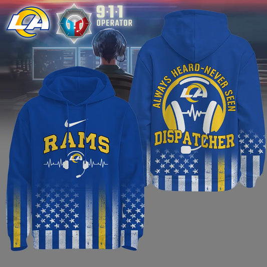 Los Angeles Rams | Premium NFL Dispatcher Fan Hoodie - HuddleStyle.com - Main