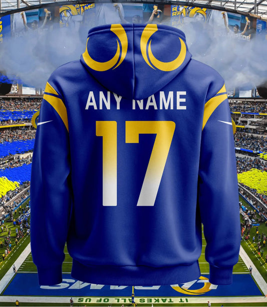 Los Angeles Rams | Hoodie Style Jersey Custom Name And Number - HuddleStyle.com - Main