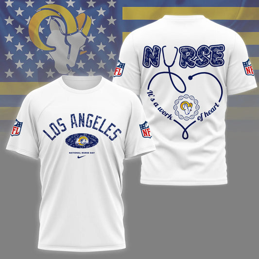 Los Angeles Rams | PREMIUM 3D NURSE APPRECIATION DAY SHIRT NY - HuddleStyle.com - Main