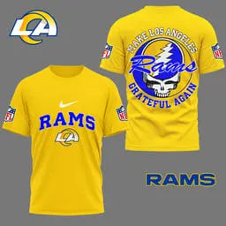 Los Angeles Rams | Premium Grateful Game Day 3D Shirt NY - HuddleStyle.com - Main